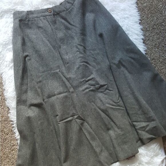 Givenchy Sport Vintage Wool Skirt Gray Long Lined Women’s Size Small - Picture 1 of 9